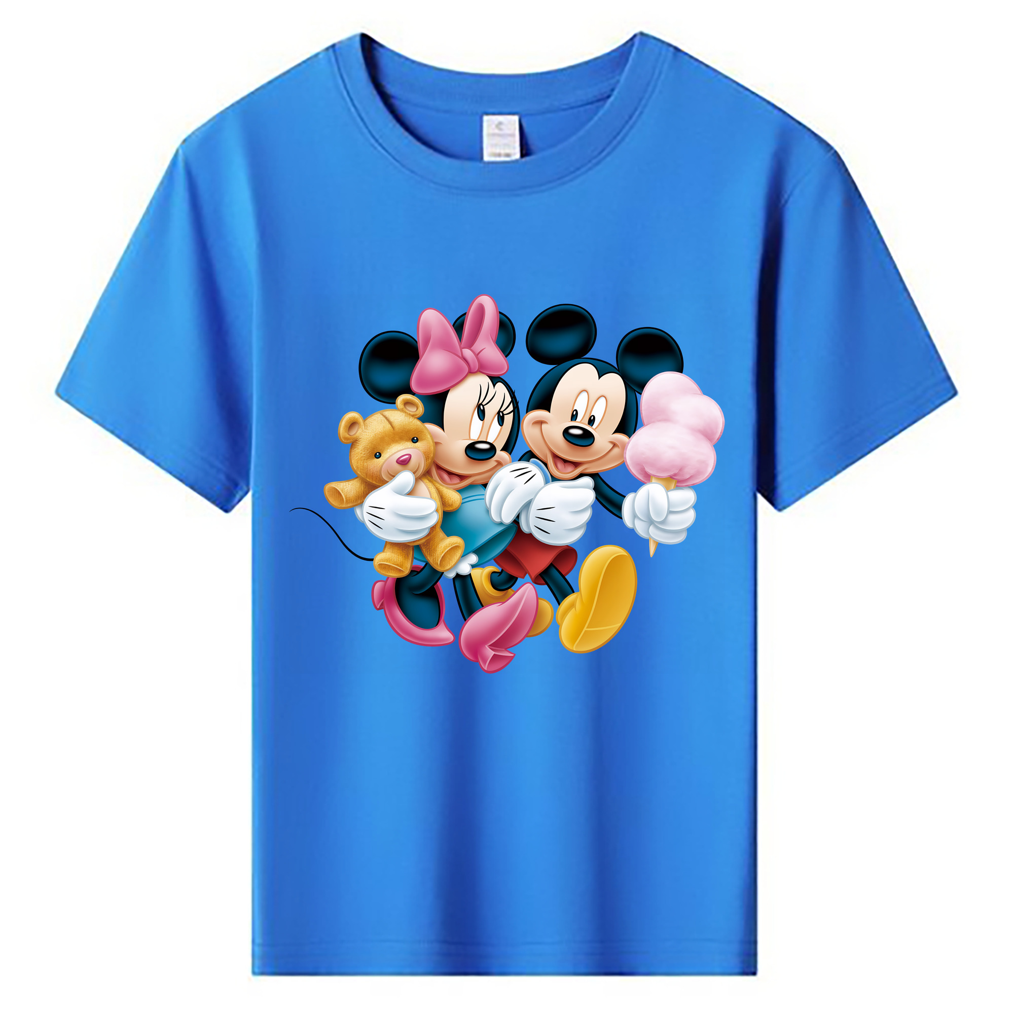 （画像用） ミッキーマウス Mickey Mouse 綿100％キッズTシャツ（フロントプリント）
